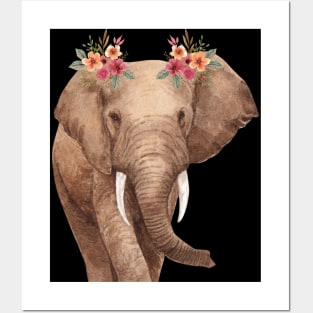 Pretty Elephant Posters and Art